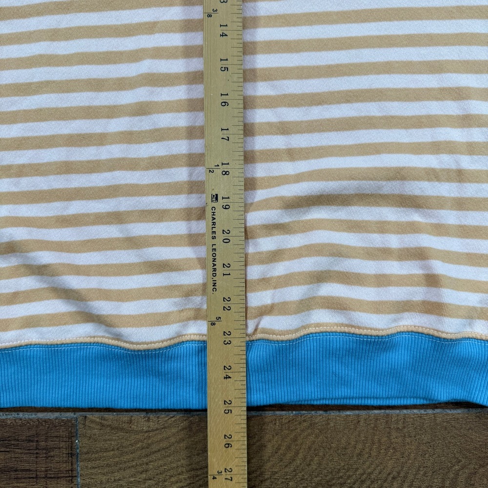 NWT We The Free People Sweatshirt Womens XS Latte Combo Striped Oversized Crew - Picture 7 of 9